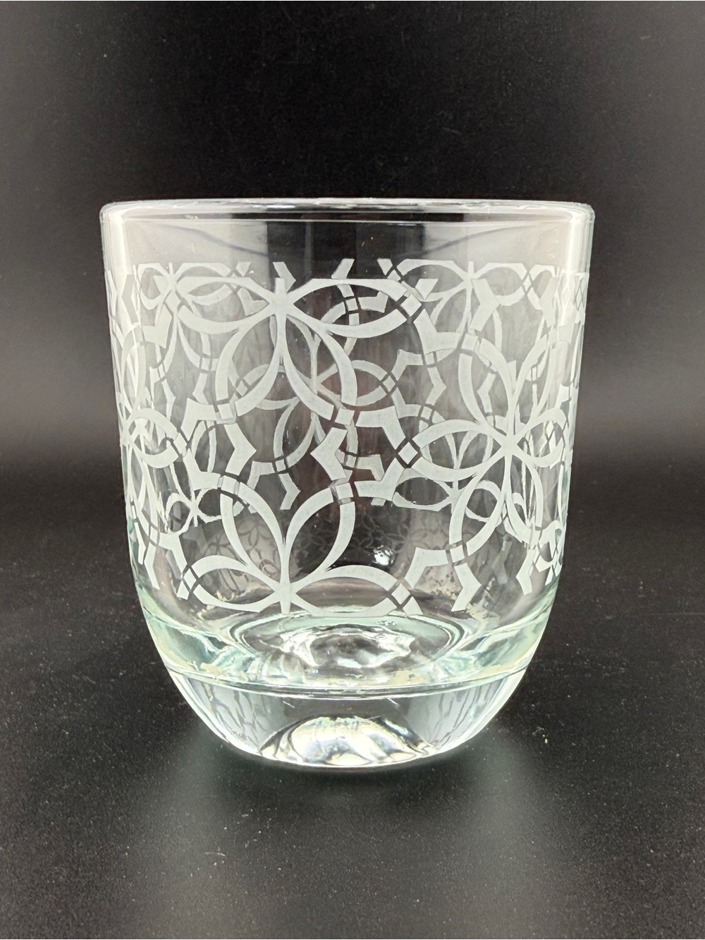 Vintage Cocktail Celtic Pattern Embossed Old Fashioned Whiskey Drinking Glass